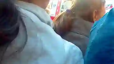 My dick touch two big butts milf in jeans 2