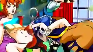 Famous hentai girls lesbian orgy