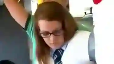 Big ass blond teen touched in a bus Part 1