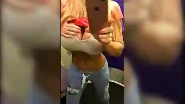 Public exhibitionist big tits milf fingering on the train !