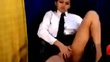 Teen indian school girl removing her school dress