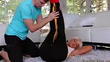 Family dad partner's ally's daughter xxx Stretching