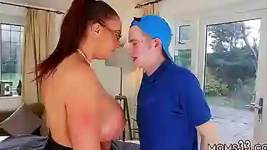 Smoking brunette mom xxx Big Tit Step-Mom Gets a