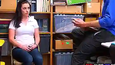 Thick teen busted stealing from a store