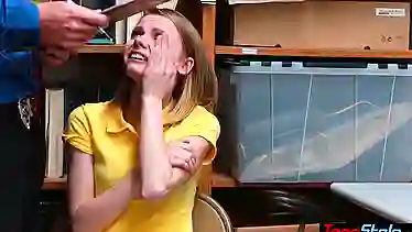 Crying russian teen thief punish fucked