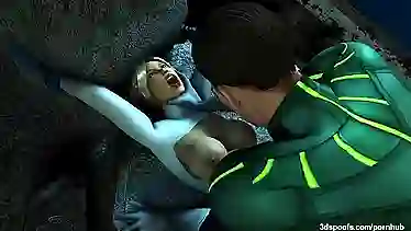 Power girl and the Green Lantern take make up sex to a new level