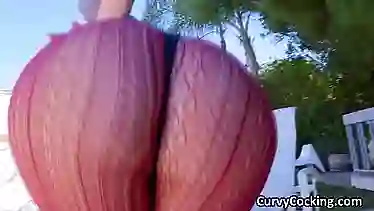 Phat assed Amilia oiled and fucked hard