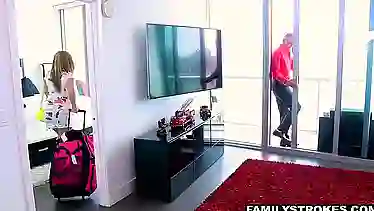 FamilyStrokes - Hot Milf Fucks Nerdy Step-Son On Vacation