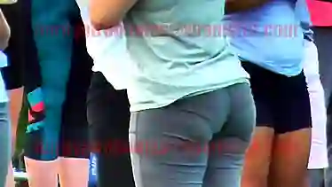MILF Gray Tight Pants Big Booty (Yoga)