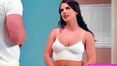 Sexy Keisha gets licked in the locker room by her hunk coach