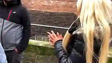 Blond Babe asking People on the Streets to Fuck her