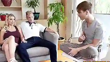 Stepson eating Stepmoms hairy pussy