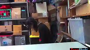 Skinny pale skinned teen thief fucked