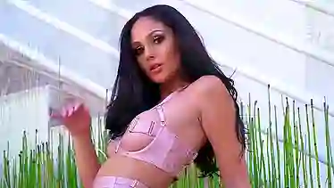 Slim brunette fuck doll in erotic lingerie, Ariana Marie likes to get some DP during a threesome