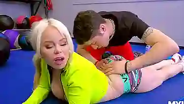 Nikki Delano is always in the mood to suck and fuck, even while in the gym