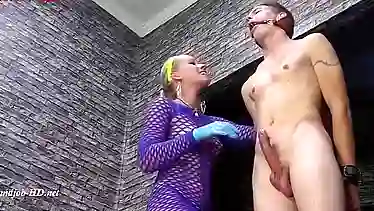Femdom Gloves Handjob