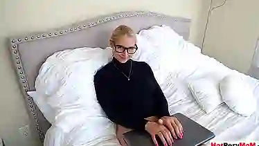 Annoyed cougar stepmom fucks shy stepson