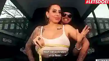 LETSDOEIT - Huge Tits German Mom gets Fucked in the SEX BUS