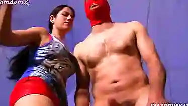 Femdom Ballbusting Handjob