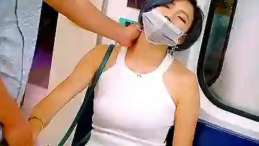 Uncensored Chinese MILF with short hair takes a deep dicking in the Subway