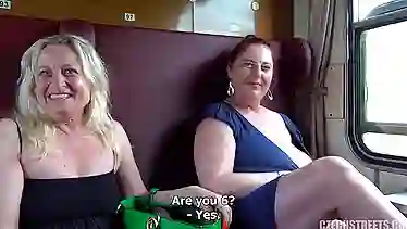 Vanessa Alessia gets her tight pussy drilled on a train like a dirty little slut