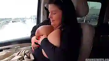 Laura Boomlock enjoys a wild public anal ride on Czech streets