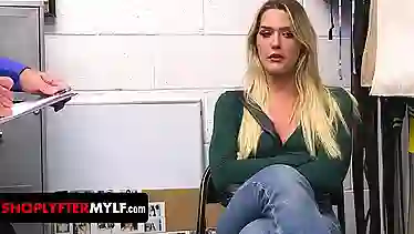 Watch this blonde MILF get Stripped down in the Backroom & cry like a bitch while getting deeply penetrated