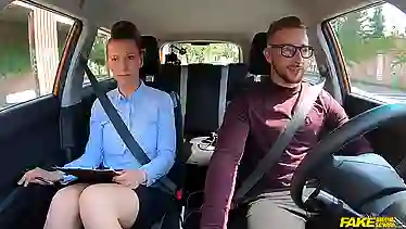 Nicoleta Emilie, the Czech MILF, teaches how to drive with her big tits & mouth