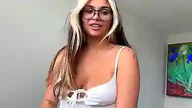Blonde teen stepsister gets a hard creampie in POV Truth Or Dare action