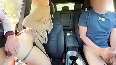 Sexy French hiker almost destroys Muslim wife's pussy in public dogging frenzy