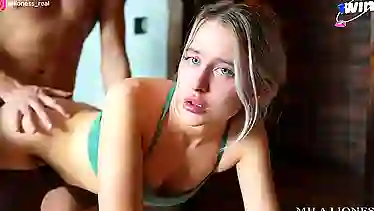 Mila Lioness's yoga class went wrong - Petite stepsister gets a huge dick, a deep throat, and a lot of tears!