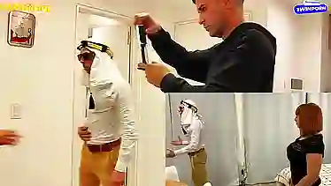 PANTHERarg, the Arab businessman, bangs his Argentine secretary hard to keep her job - Behind the scenes
