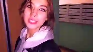 Petite Russian teen takes risky public cock sucking & cum in panties