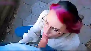 Russian teen Kisscat gets pounded in public by a horny stranger