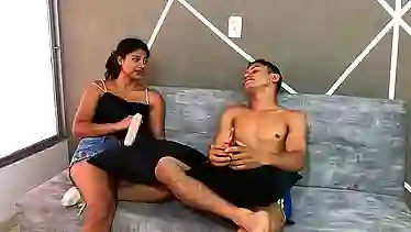 Hot Stepsis arrives for a relaxing massage and I warm her up with hardcore fucking!