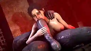 Get ready for a wild ride as this 3D monster fucks and cums inside her tight ass
