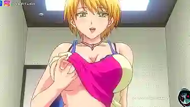 Japanese hentaicartoon with big tits, big ass, and creampied anal action!