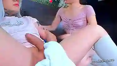 Hot couple goes wild in 69 position on cam show
