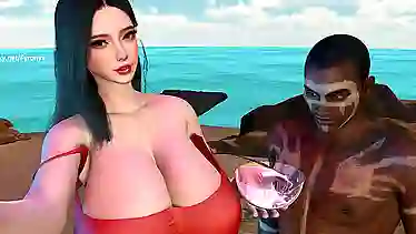 Fyronyx and her island tribemates get naughty in VAm 3D