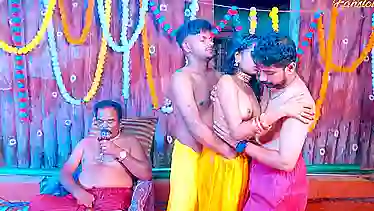 Sasur & Bahu gangbang hard in Desi Bahu & Beta Gangbang