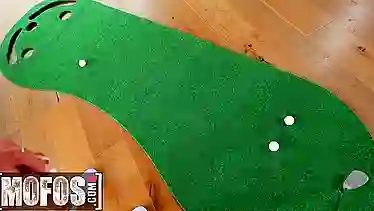 Aila Donovan & Zac Wild fuck hard after a round of golf & on the floor