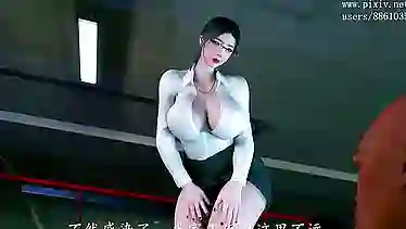 Yu Qian, the hot MILF, gets down and dirty with her make-up artist