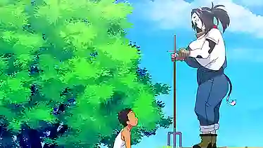 Desi Mujer Vaca Sexo Español gets down and dirty in Hentai Chico Ordeñando A Mujer V