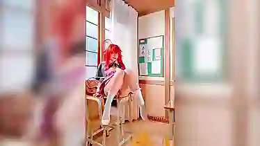 Rias Gremory & Byoru cosplay as their own characters in High School DxD