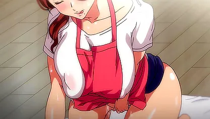 Watch this hot anime babe with a big ass and tits ride a hard rod like a pro!