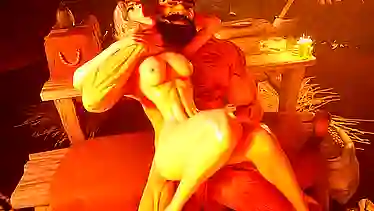 Petite babe gets dominated by a massive Barbarians in The Primal Cave Full Scene by Attlantys