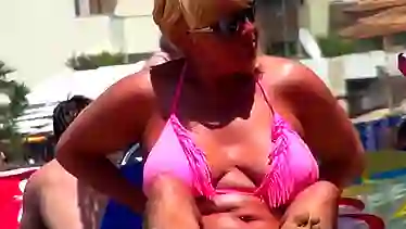 Spy Beach Mature Granny Saggy Huge Nipples