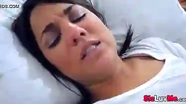 Lil sis-in-law pretend to sleep